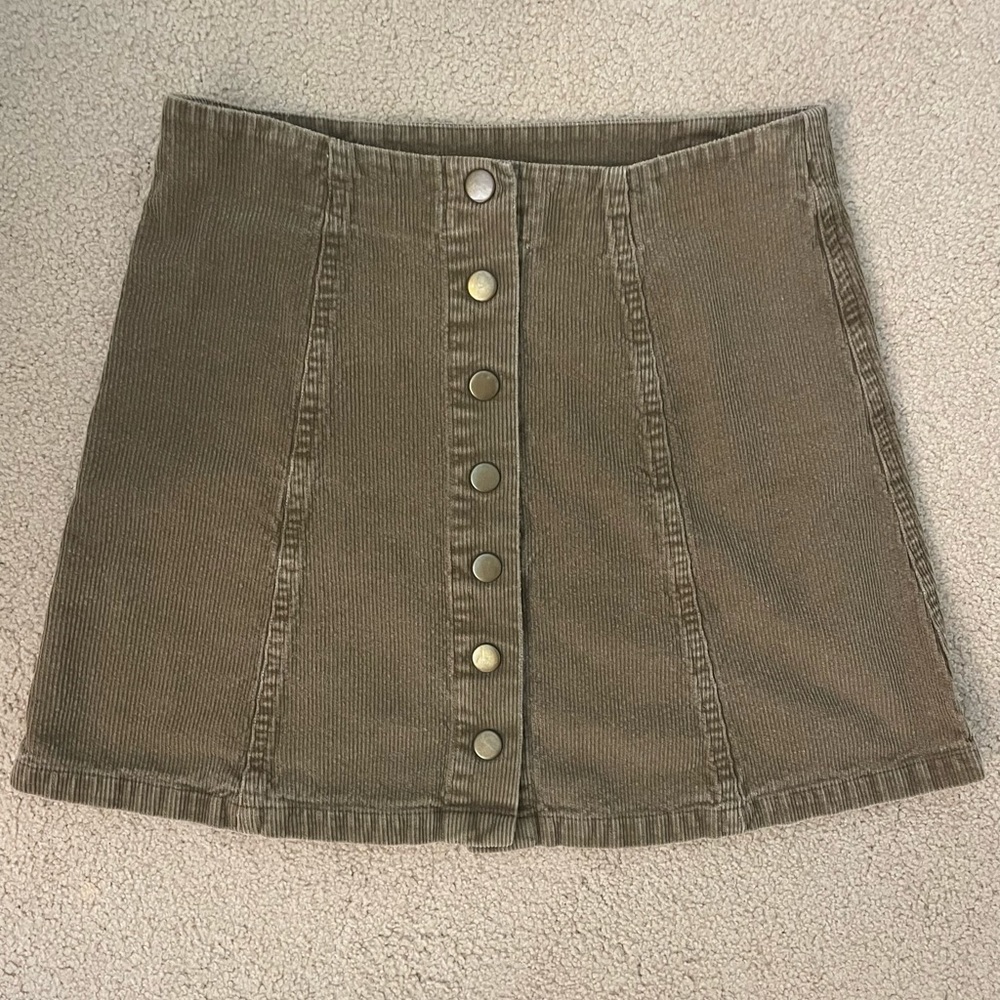 Corduroy mini skirt